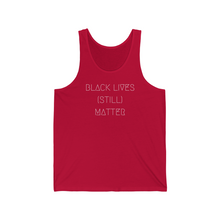 Load image into Gallery viewer, BLACK LIVES (STILL) MATTER UNISEX JERSEY TANK