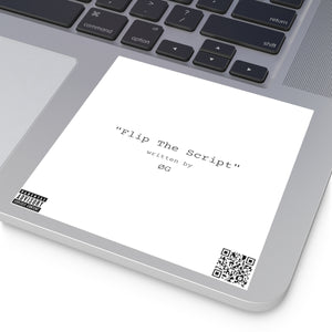 FLIP THE SCRIPT QR CØDE STICKER