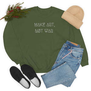 MAKE ART, NØT WAR UNISEX CREWNECK