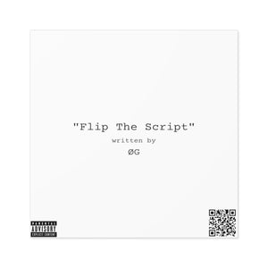 FLIP THE SCRIPT QR CØDE STICKER