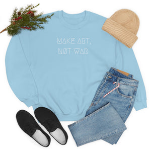 MAKE ART, NØT WAR UNISEX CREWNECK