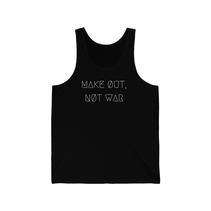 MAKE ØUT, NØT WAR UNISEX JERSEY TANK