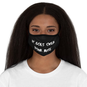 OVER YOUR NØSE POLYESTER MASK IN BLACK