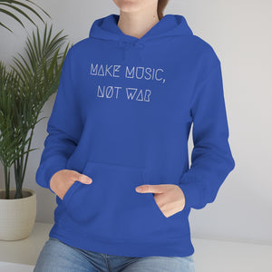 MAKE MUSIC, NØT WAR UNISEX HOODIE