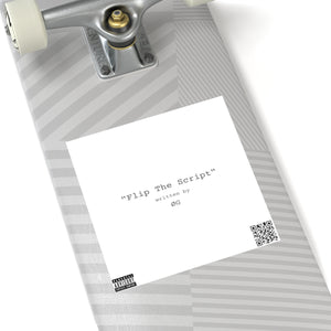 FLIP THE SCRIPT QR CØDE STICKER