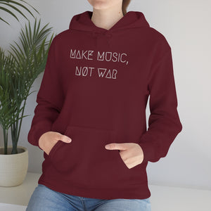 MAKE MUSIC, NØT WAR UNISEX HOODIE