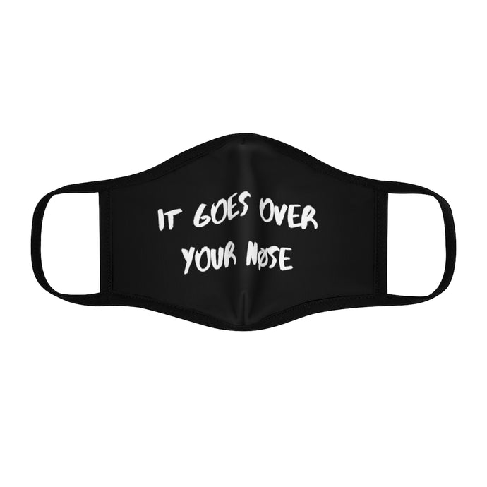 OVER YOUR NØSE POLYESTER MASK IN BLACK