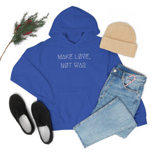 Load image into Gallery viewer, MAKE LØVE, NØT WAR UNISEX HOODIE