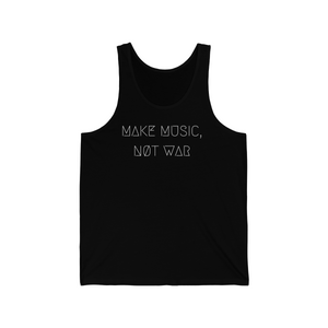 MAKE MUSIC, NØT WAR UNISEX JERSEY TANK