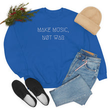 Load image into Gallery viewer, MAKE MUSIC, NØT WAR UNISEX CREWNECK