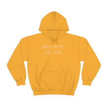 Load image into Gallery viewer, MAKE MUSIC, NØT WAR UNISEX HOODIE