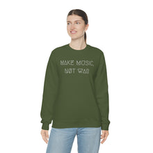 Load image into Gallery viewer, MAKE MUSIC, NØT WAR UNISEX CREWNECK