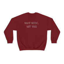 Load image into Gallery viewer, MAKE MUSIC, NØT WAR UNISEX CREWNECK