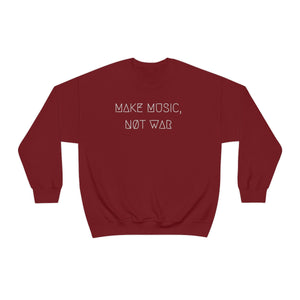 MAKE MUSIC, NØT WAR UNISEX CREWNECK