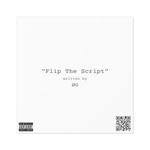 FLIP THE SCRIPT QR CØDE STICKER