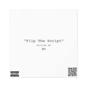 FLIP THE SCRIPT QR CØDE STICKER