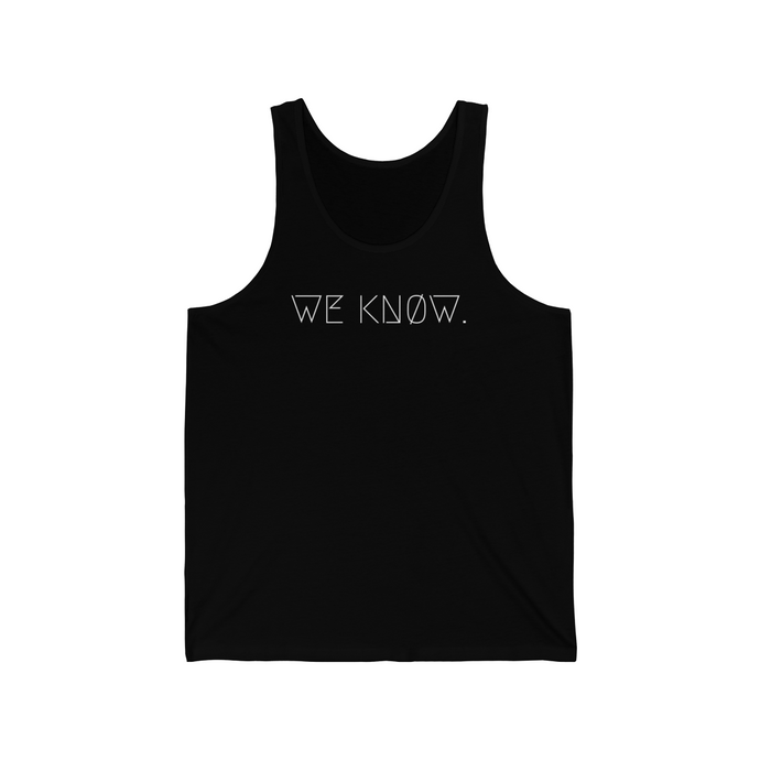 WE KNØW. UNISEX JERSEY TANK