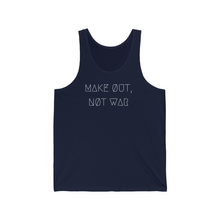 Load image into Gallery viewer, MAKE ØUT, NØT WAR UNISEX JERSEY TANK