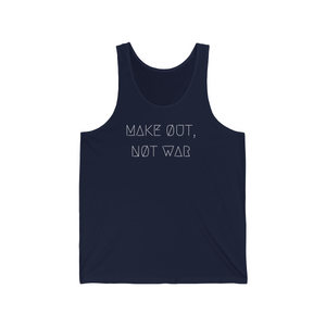 MAKE ØUT, NØT WAR UNISEX JERSEY TANK