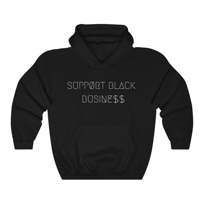 SUPPØRT BLACK BUSINESS UNISEX HOODIE