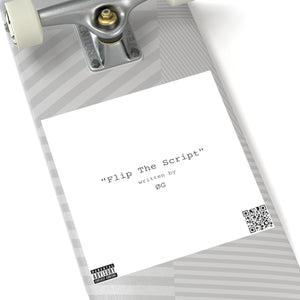 FLIP THE SCRIPT QR CØDE STICKER