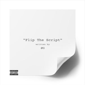 FLIP THE SCRIPT QR CØDE STICKER