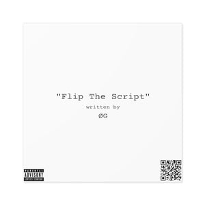 FLIP THE SCRIPT QR CØDE STICKER