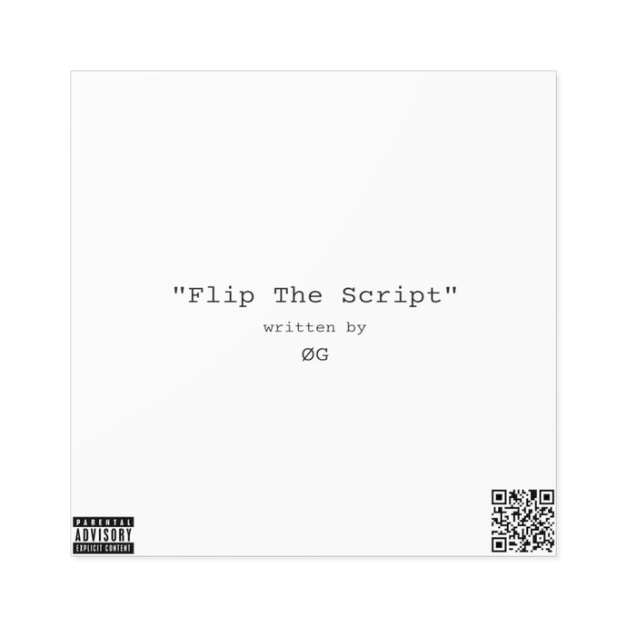 FLIP THE SCRIPT QR CØDE STICKER