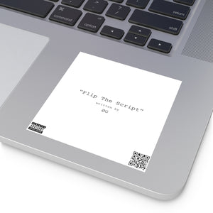 FLIP THE SCRIPT QR CØDE STICKER