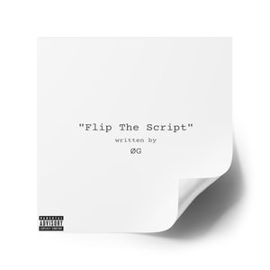 FLIP THE SCRIPT QR CØDE STICKER