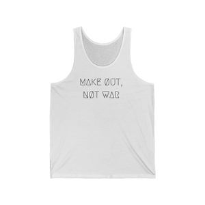 MAKE ØUT, NØT WAR UNISEX JERSEY TANK