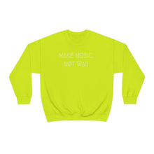 Load image into Gallery viewer, MAKE MUSIC, NØT WAR UNISEX CREWNECK