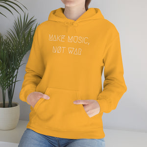 MAKE MUSIC, NØT WAR UNISEX HOODIE